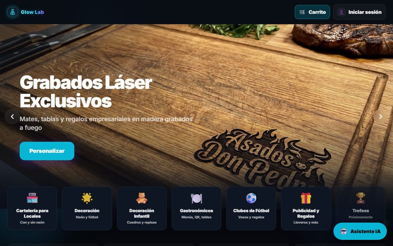 Sitio de Glow Lab